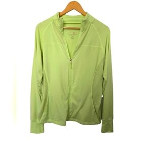 Tangerine Lime Green Zip-Up Jacket Size XL